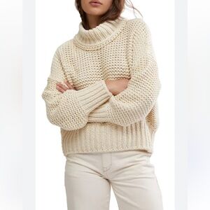 En Saison Cozy Cream Mock Neck Knit Sweater